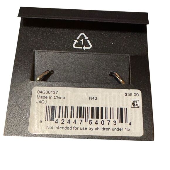 DKNY Black and Gold Drop Earrings - Picture 2 of 3